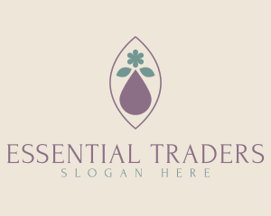 Natural Elegant Leaf Oil logo design