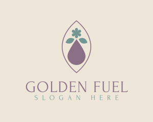 Natural Elegant Leaf Oil logo design