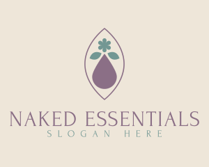 Natural Elegant Leaf Oil logo design