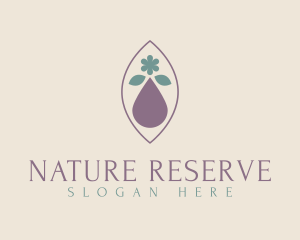 Natural Elegant Leaf Oil logo design