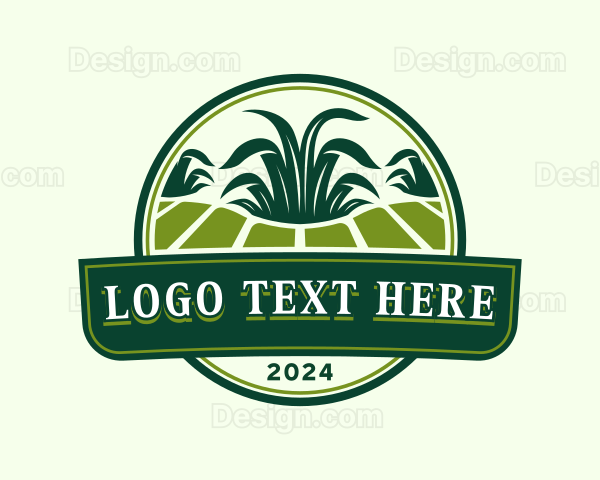 Garden Grass Cutting Logo