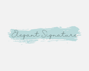 Feminine Watercolor Cursive  logo design