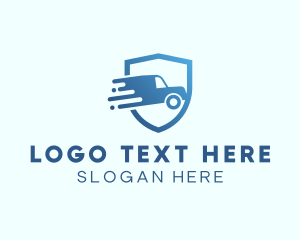 Blue Delivery Truck Van logo