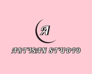 Retro Crescent Boutique Studio logo design