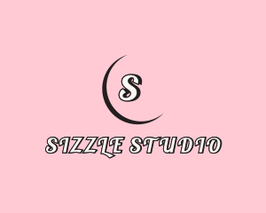 Retro Crescent Boutique Studio logo design