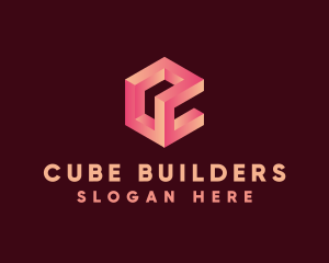 3D Cube Software  logo design