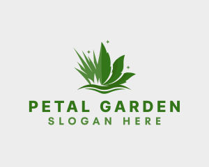 Grass Leaf Lawn logo design