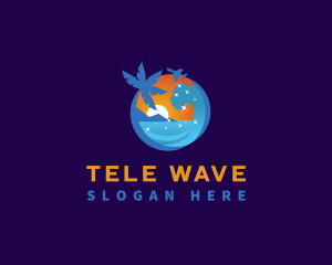 Wave Travel Getaway logo design