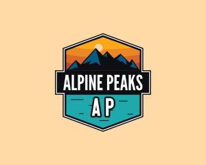 Mountain Peak Hiking logo design