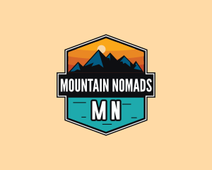 Mountain Peak Hiking logo design