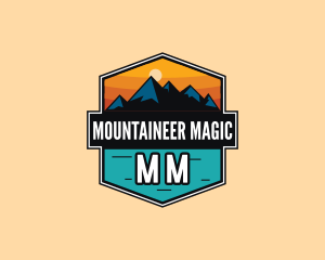 Mountain Peak Hiking logo design