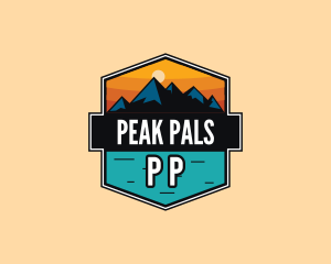 Mountain Peak Hiking logo design