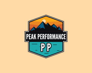 Mountain Peak Hiking logo design