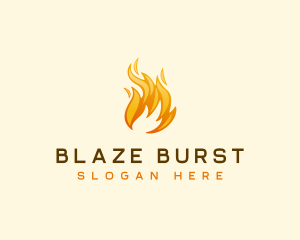 Fire Flame Burning logo design