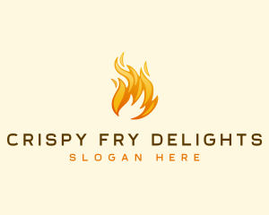 Fire Flame Burning logo design