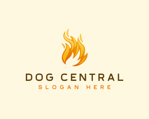 Fire Flame Burning logo design