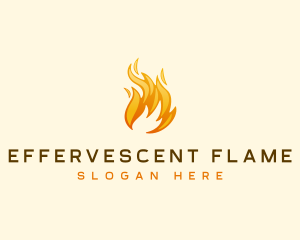 Fire Flame Burning logo design