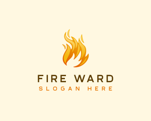 Fire Flame Burning logo design