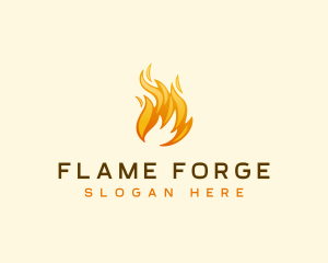 Fire Flame Burning logo design