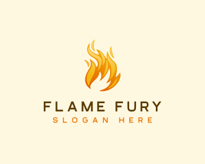 Fire Flame Burning logo design