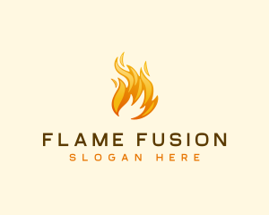 Fire Flame Burning logo design