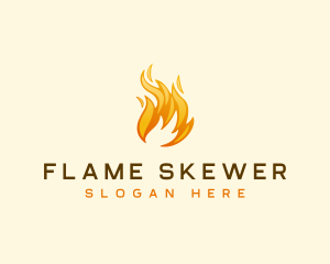 Fire Flame Burning logo design