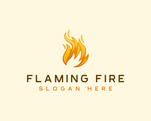 Fire Flame Burning logo design