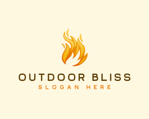 Fire Flame Burning logo design