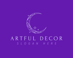 Floral Moon Sparkle logo design