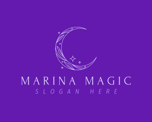 Floral Moon Sparkle logo design