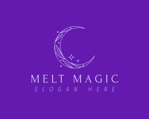 Floral Moon Sparkle logo design