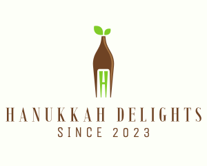 Healthy Food Fork logo design