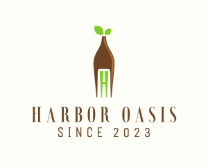 Healthy Food Fork logo design