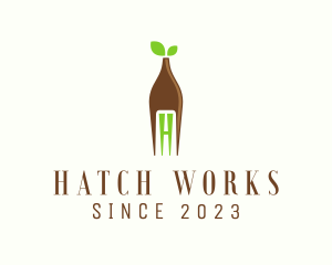 Healthy Food Fork logo design