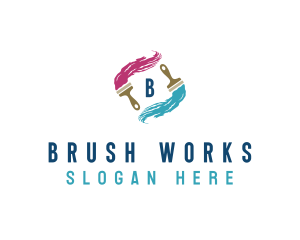 Paint Brush Renovation logo design