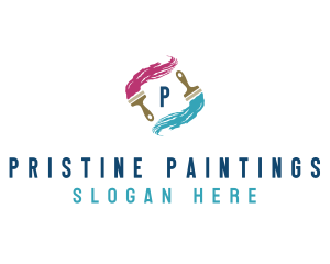 Paint Brush Renovation logo design