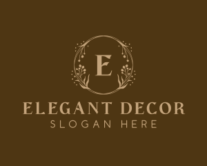 Elegant Wreath Decor logo design