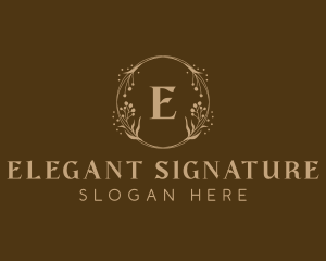 Elegant Wreath Decor logo design