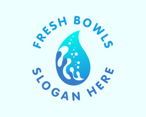 Distilled Water Droplet logo design