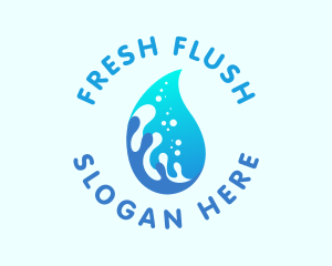 Distilled Water Droplet logo design