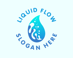 Distilled Water Droplet logo design