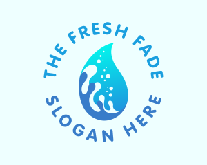 Distilled Water Droplet logo design