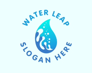 Distilled Water Droplet logo design