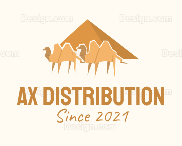 Desert Camel Origami Logo