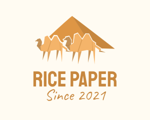 Desert Camel Origami  logo design