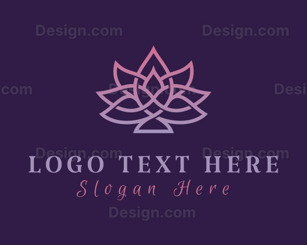 Gradient Lotus Yoga Logo