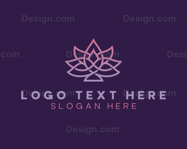 Gradient Lotus Yoga Logo