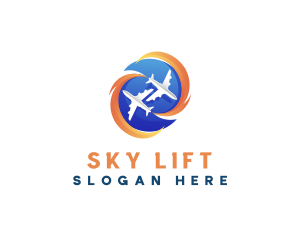 Airplane Travel Tourism logo design