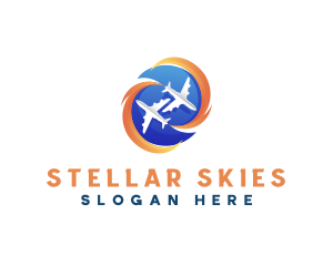 Airplane Travel Tourism logo design