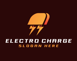 Lightning Plug Electricity logo design